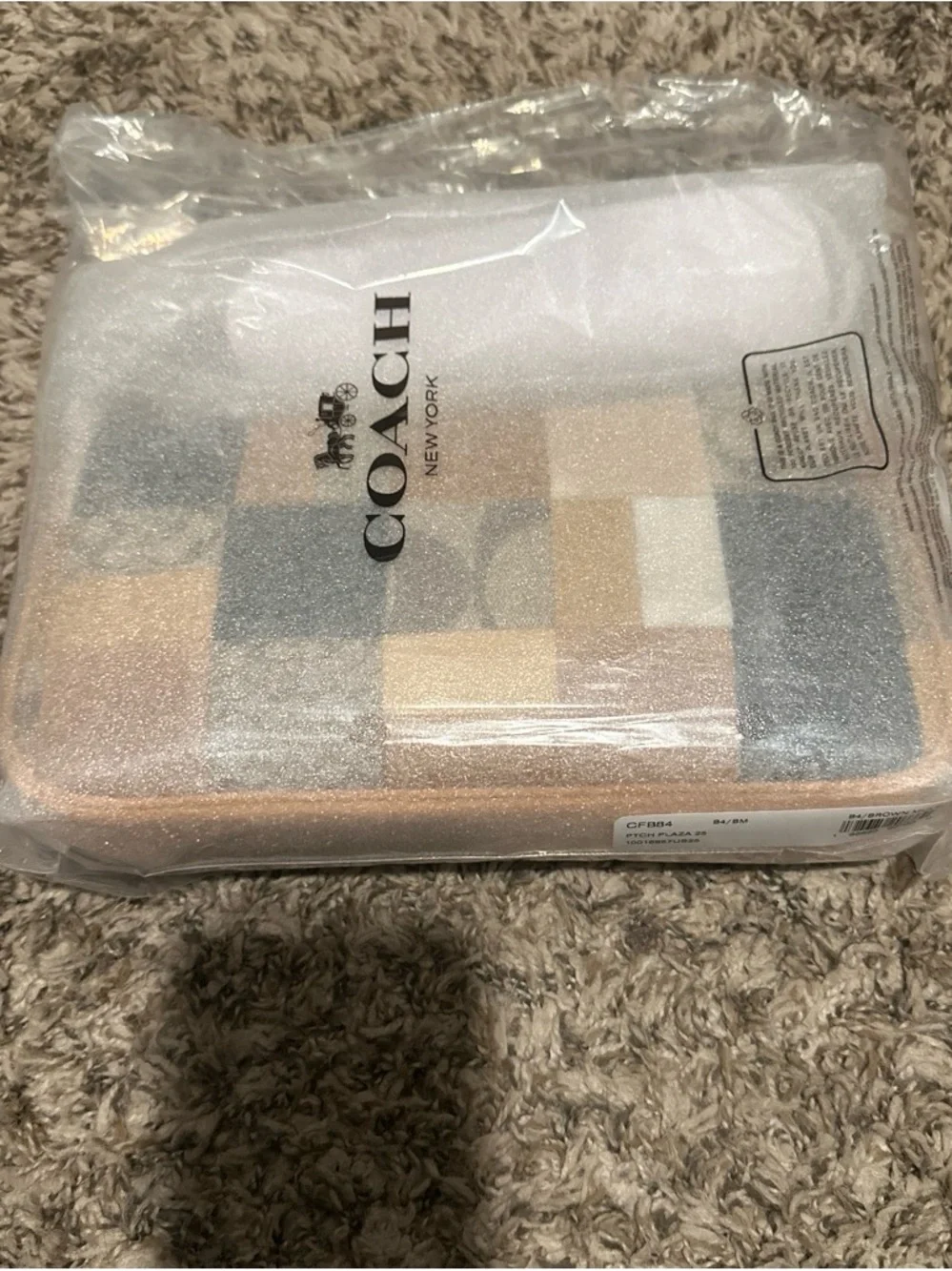 Coach Patchwork Shoulder Bag in Multi Brown and Black